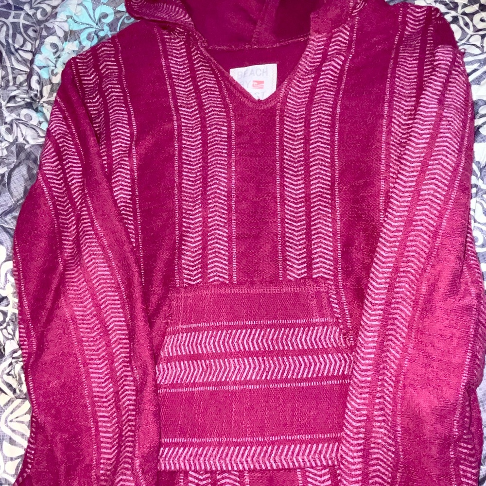 Beach By Exist Red Drug Rug Type Hoodie